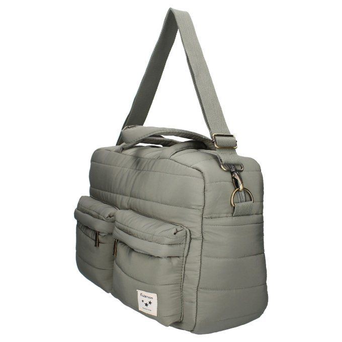 Sac à langer matelassé imperméable Kidzroom vert kaki