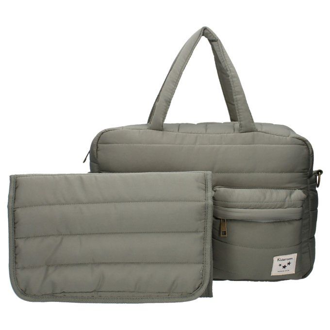 Sac à langer matelassé imperméable Kidzroom vert kaki