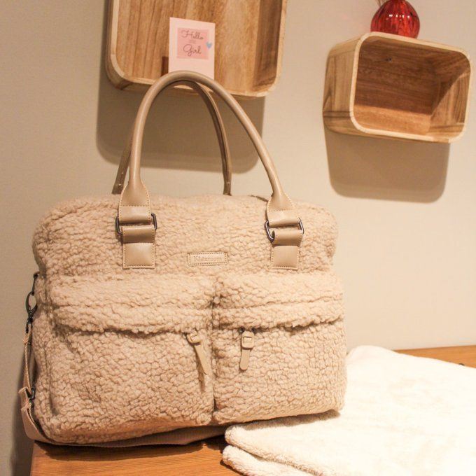 Sac à langer sherpa Kidzroom beige