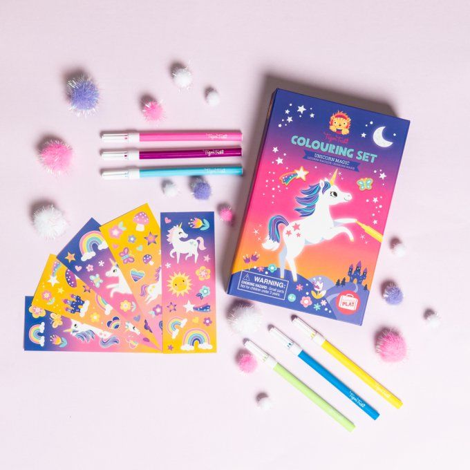 Set de coloriage enfant licorne magique Tiger Tribe