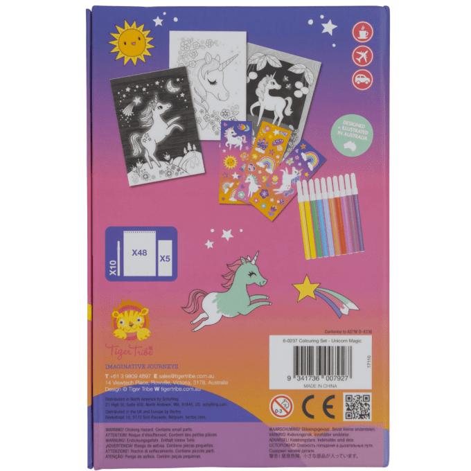 Set de coloriage enfant licorne magique Tiger Tribe