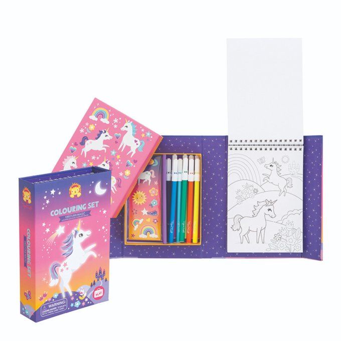 Set de coloriage enfant licorne magique Tiger Tribe