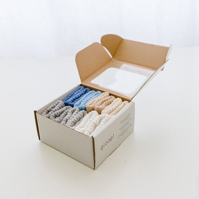 Set 7 paires de chaussettes coton Gloop bleu