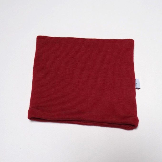 Snood coton bio Poule Party rouge