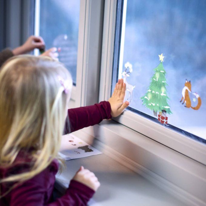 Stickers déco vitre Filibabba Merveilleux hiver Noël