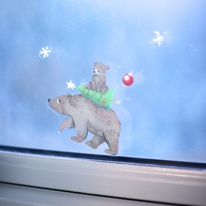 Stickers déco vitre Filibabba Merveilleux hiver Noël