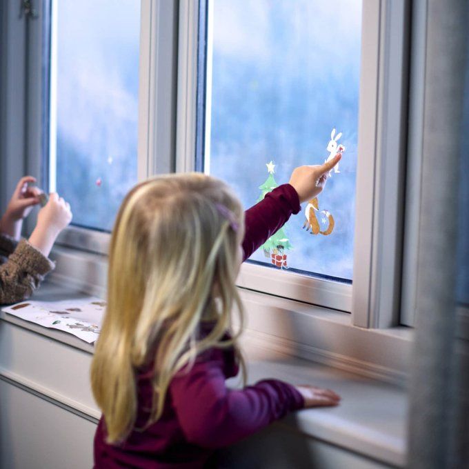 Stickers déco vitre Filibabba Merveilleux hiver Noël