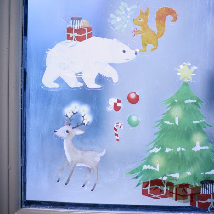 Stickers déco vitre Filibabba Merveilleux hiver Noël