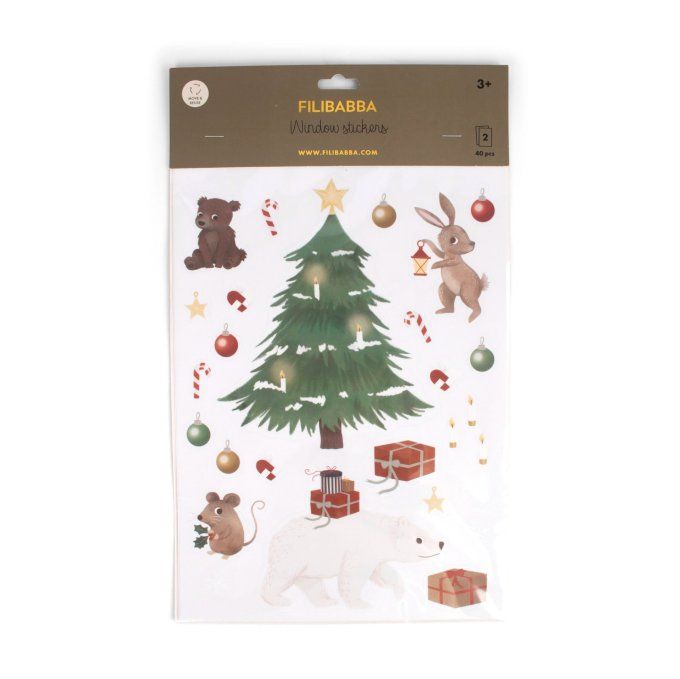 Stickers déco vitre Filibabba Merveilleux hiver Noël