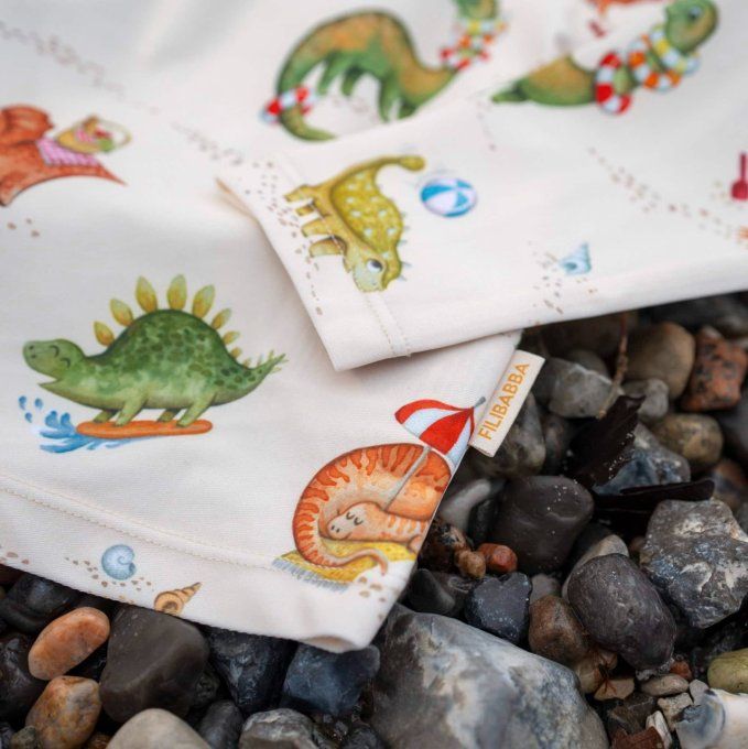 T-shirt anti-UV à manches Nor Filibabba Dino beach
