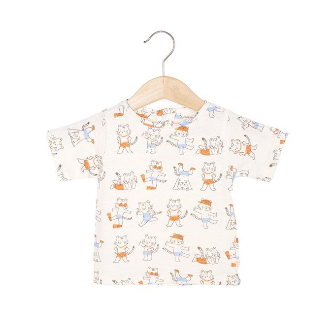 T-shirt été jersey coton bébé garçon Tom L.P.C. imprimé
