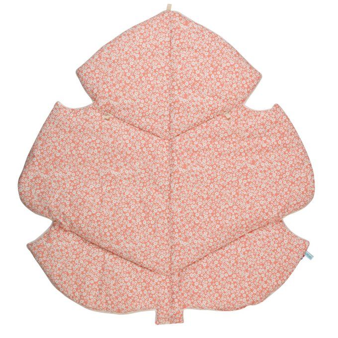 Tapis de jeu feuille pouce et lina corail