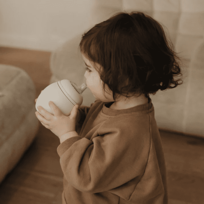 Tasse d’apprentissage 240 ml anti-fuite Elhée Sand