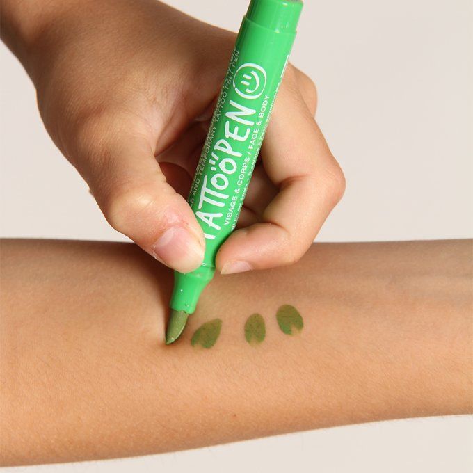 Tattoopen feutre tatouage temporaire Nailmatic vert