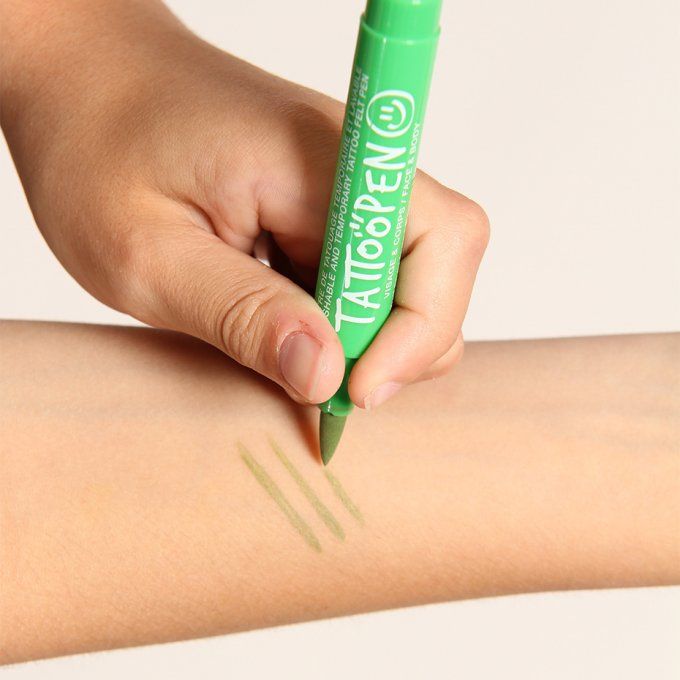 Tattoopen feutre tatouage temporaire Nailmatic vert