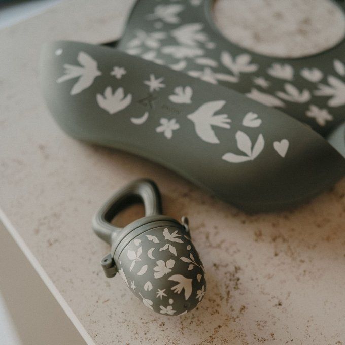 Tétine grignoteuse pour bébé Zakuw Birdy vert sauge