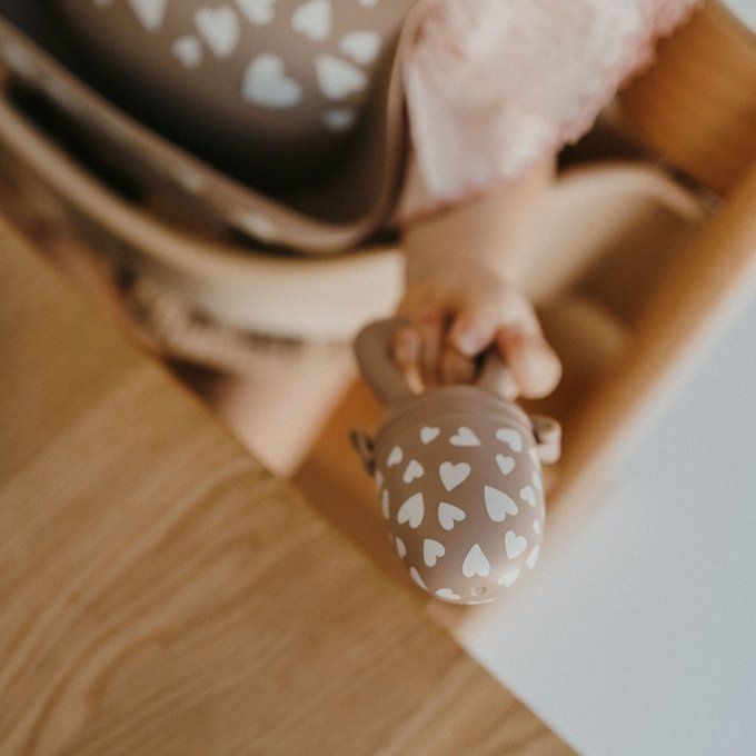 Tétine grignoteuse pour bébé Zakuw Fall in love Taupe