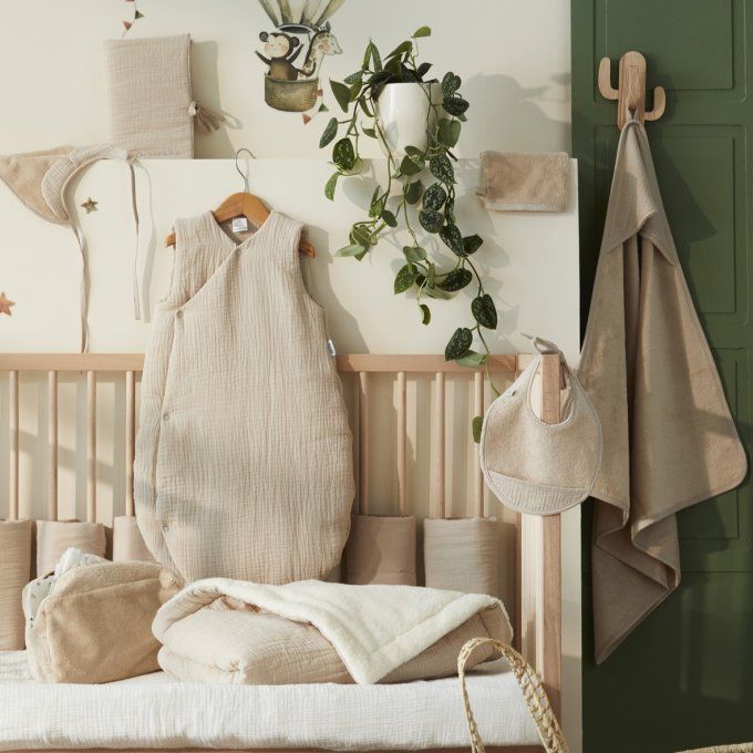 Gigoteuse kimono été légère gaze de coton BB&CO biscuit