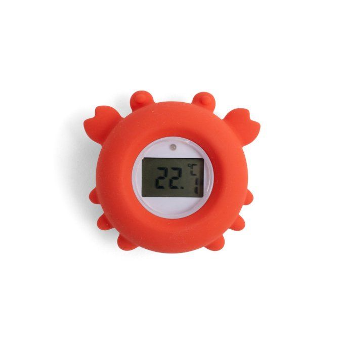 Thermomètre de bain bébé Filibabba crabe orange