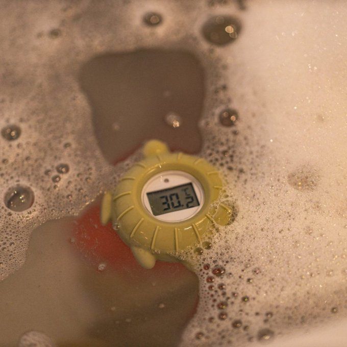 Thermomètre de bain bébé Filibabba tortue verte