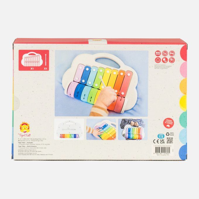 Xylophone rouleaux arc en ciel bébé enfant Tiger Tribe