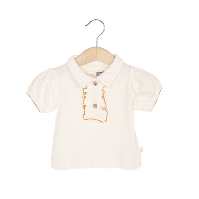 Polo chic manches courtes fille Tania L.P.C. vanille