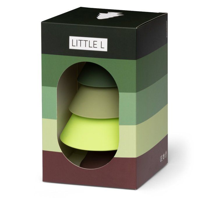 Arbre à empiler silicone Little L vert