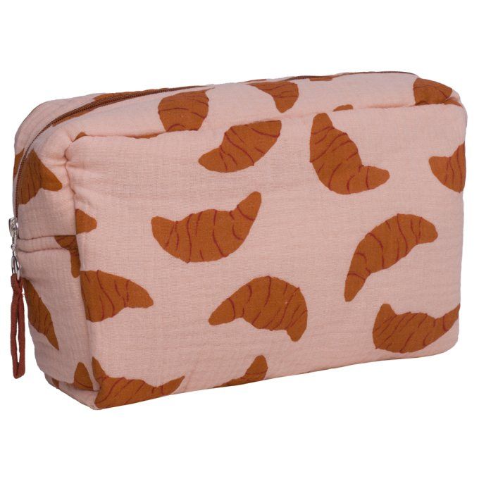 Trousse de toilette coton imperméable BB&CO croissant