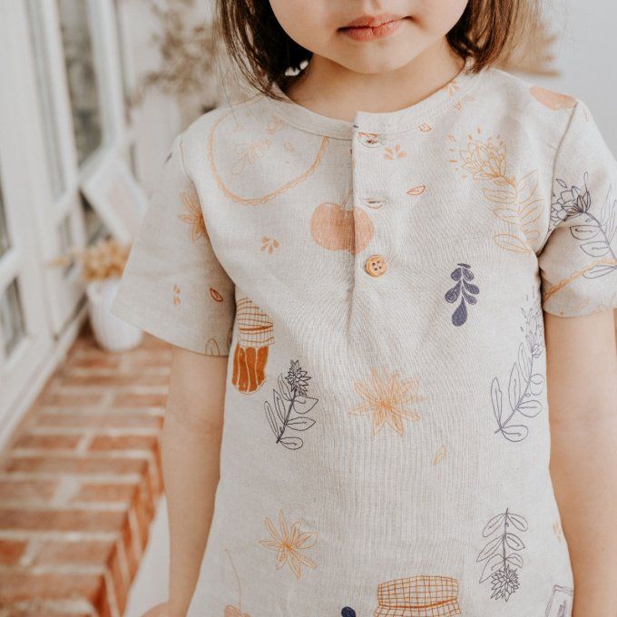 Blouse lin azur Kapoune