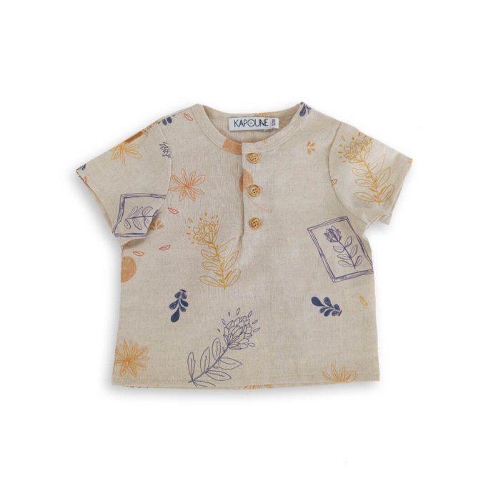 Blouse lin azur Kapoune